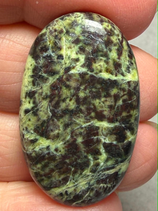 Oval 35x21mm Lemon Chrysoprase Cabochon 31