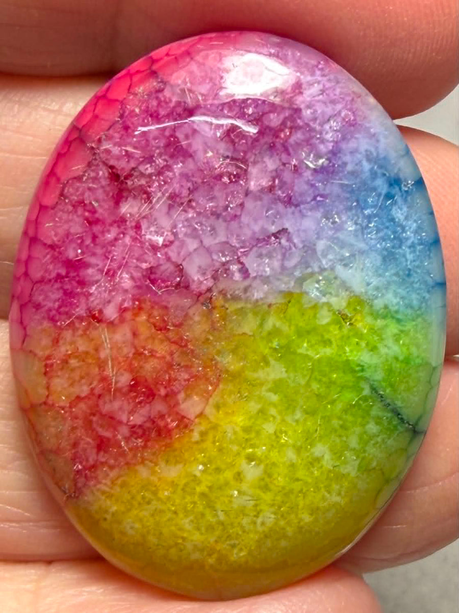 Oval 35x27mm Rainbow Solar Quartz Cabochon 106