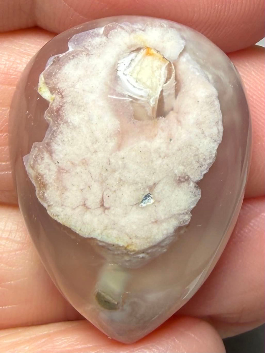 Teardrop 30x22mm Cherry Blossom Agate Cabochon 26