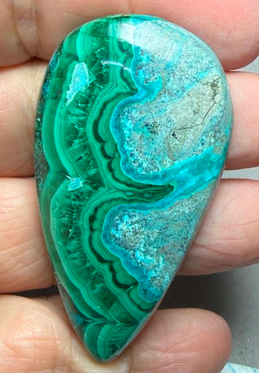 Teardrop 61x33mm Malacolla Cabochon 12