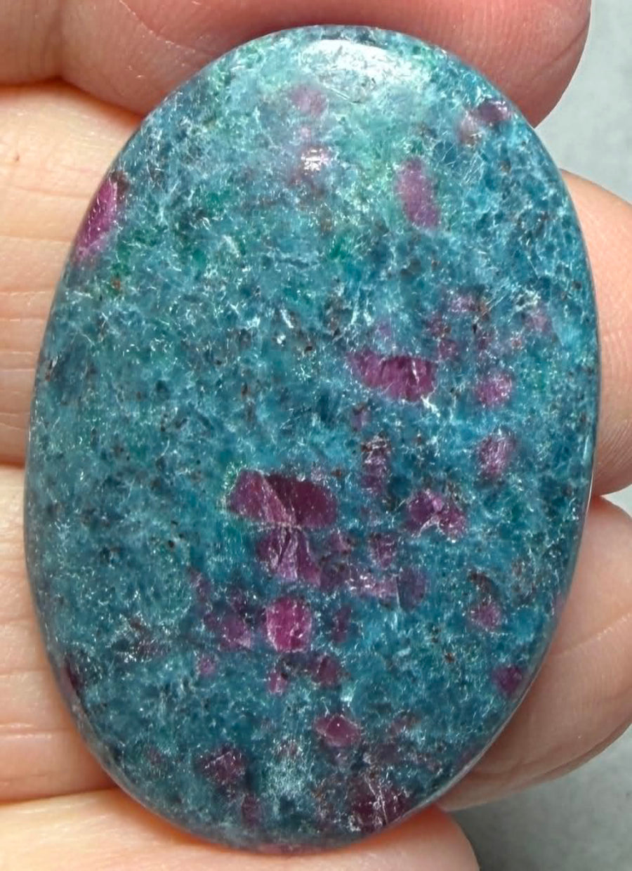 Oval 36x24mm Ruby Kyanite Cabochon 44