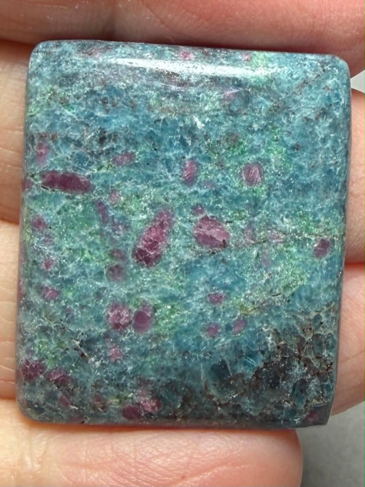 Rectangle 31x26mm Ruby Kyanite Cabochon 50