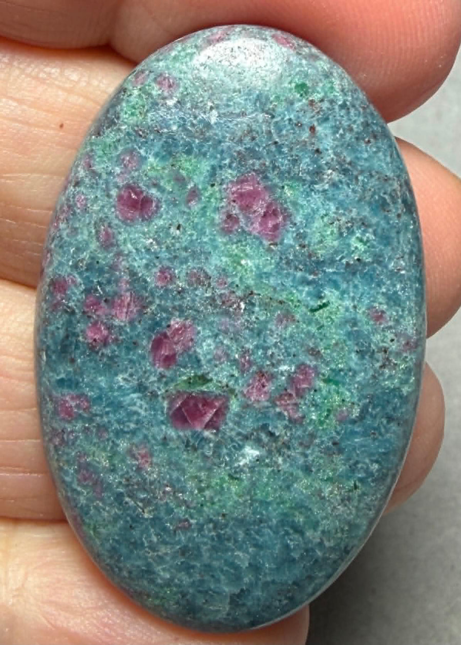 Oval 41x26mm Ruby Kyanite Cabochon 52