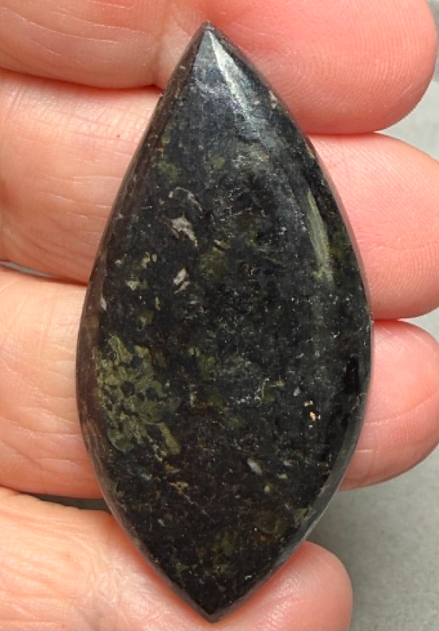 Freeform 49x24mm Nuummite Cabochon 40