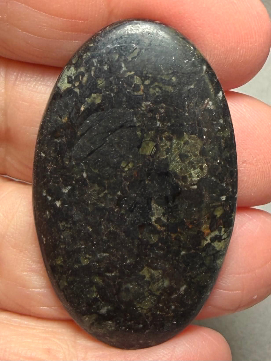 Oval 45x27mm Nuummite Cabochon 44