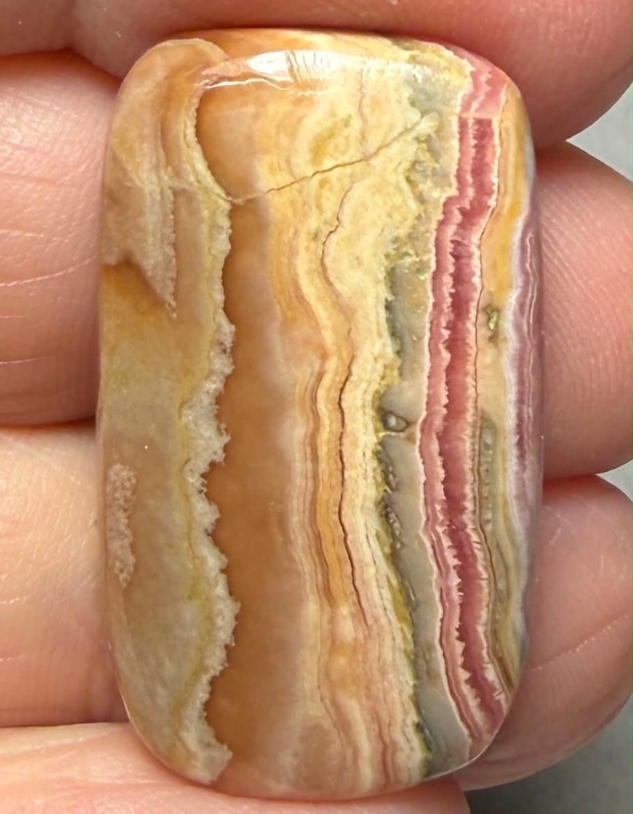 Rectangle 31x18mm Rhodochrosite Cabochon 49