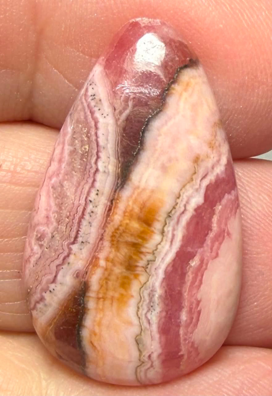 Teardrop 29x17mm Rhodochrosite Cabochon 58