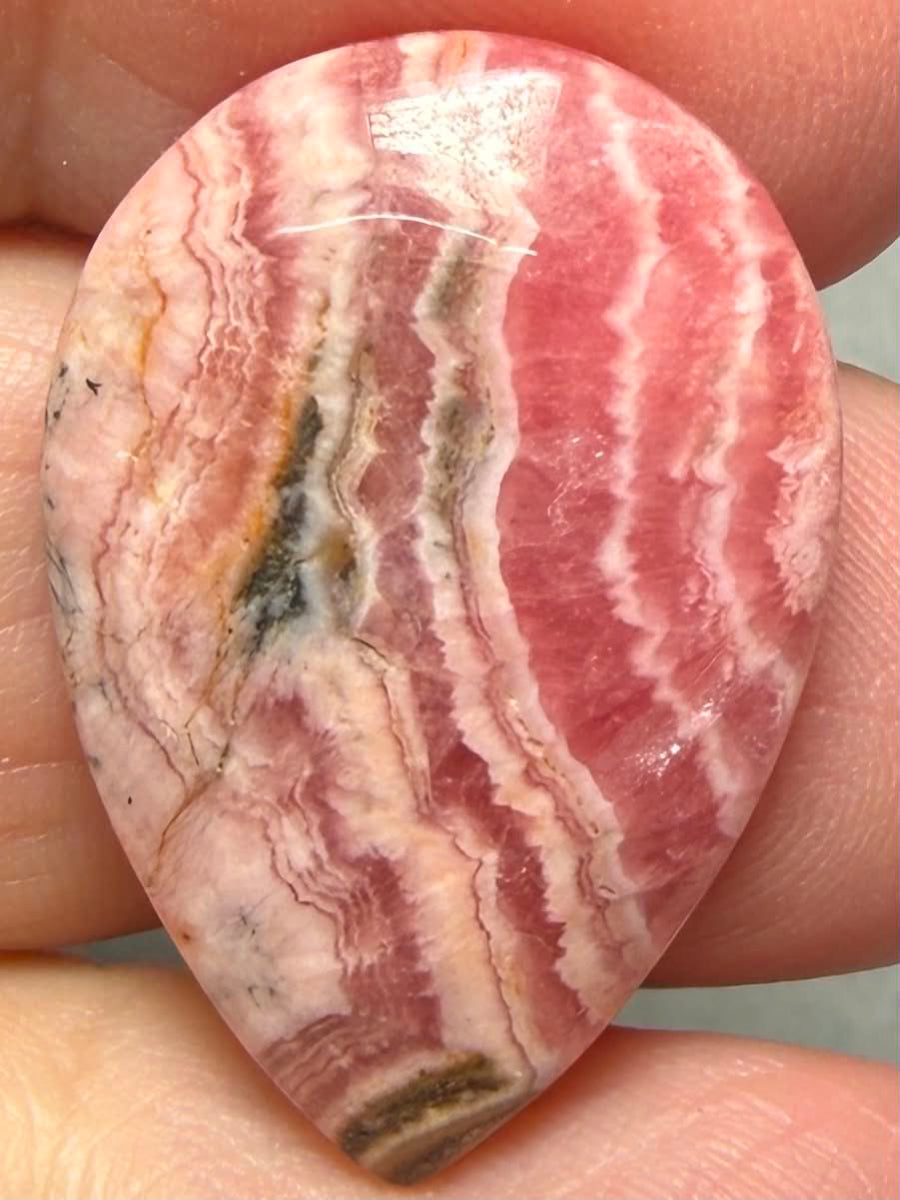 Teardrop 28x19mm Rhodochrosite Cabochon 64