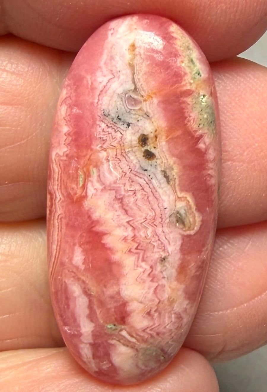Oval 33x15mm Rhodochrosite Cabochon 65