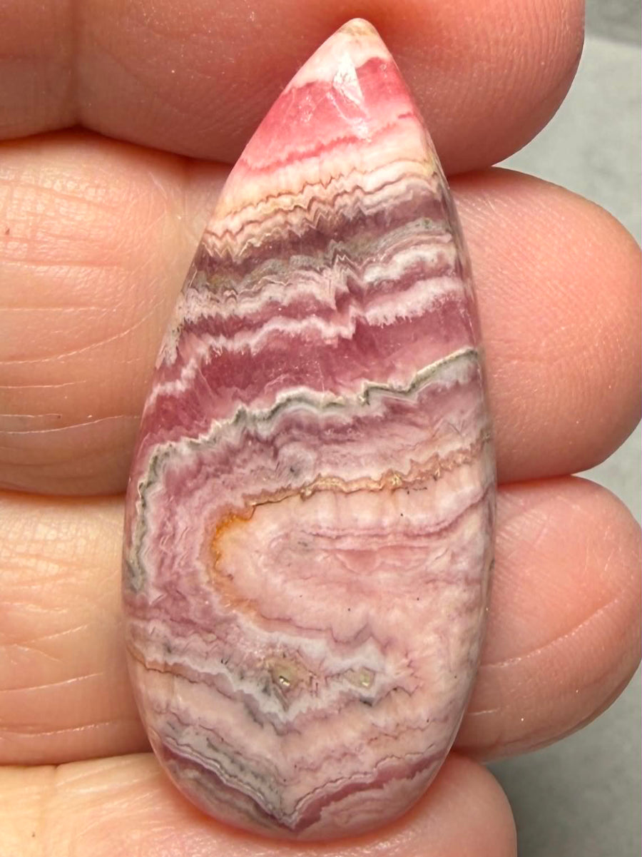 Teardrop 37x17mm Rhodochrosite Cabochon 74
