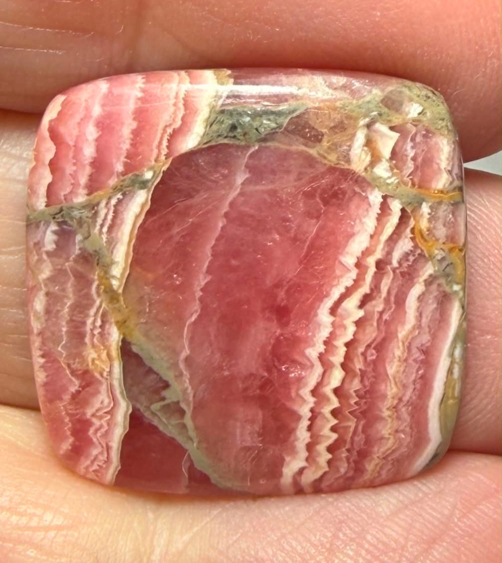 Square 23x23mm Rhodochrosite Cabochon 75