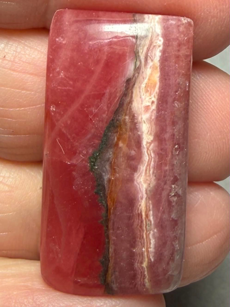 Rectangle 33x17mm Rhodochrosite Cabochon 79