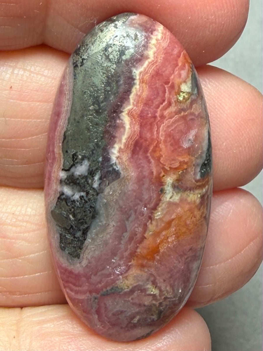 Oval 37x19mm Rhodochrosite Cabochon 86