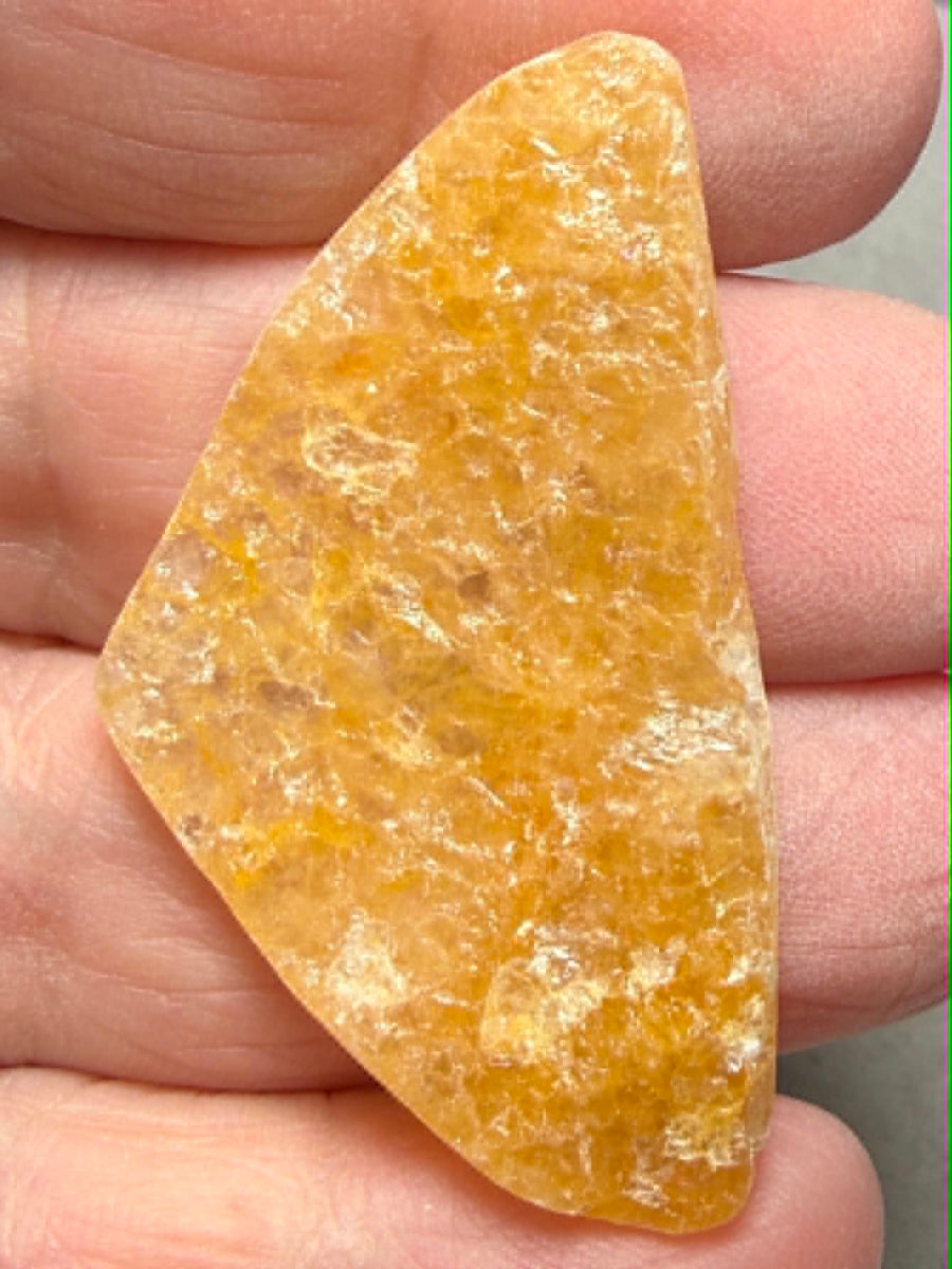 Freeform 44x26mm Himalayan Druzy Citrine Cabochon 33