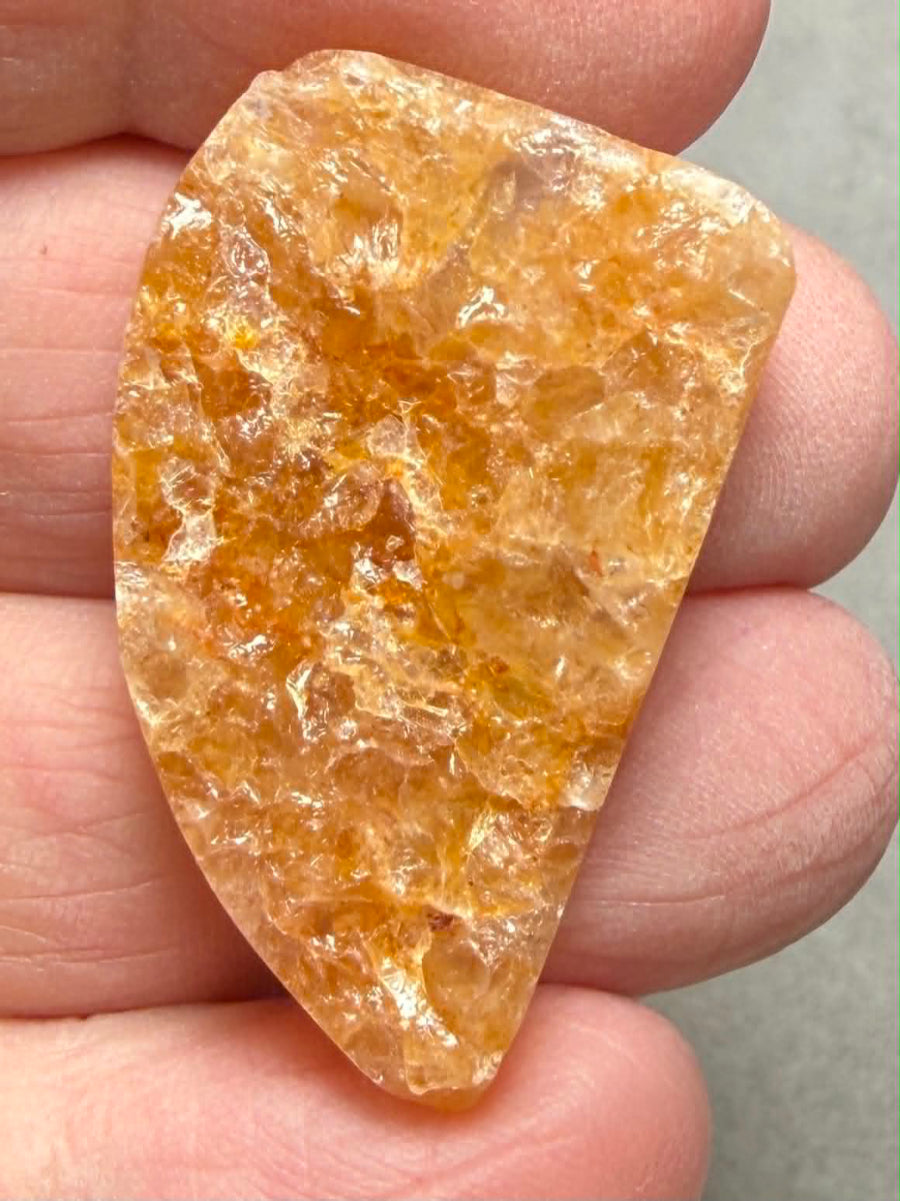 Freeform 33x21mm Himalayan Druzy Citrine Cabochon 34