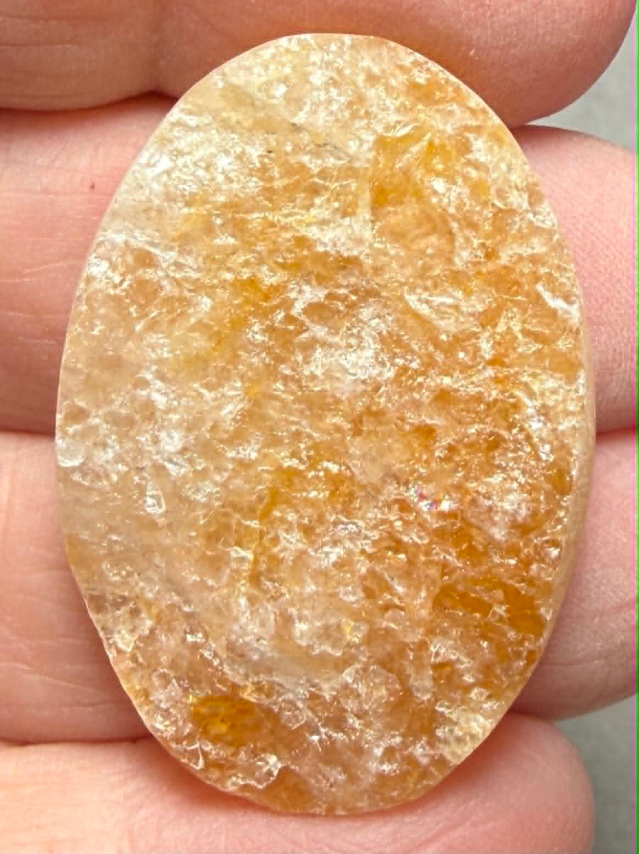 Oval 36x24mm Himalayan Druzy Citrine Cabochon 40