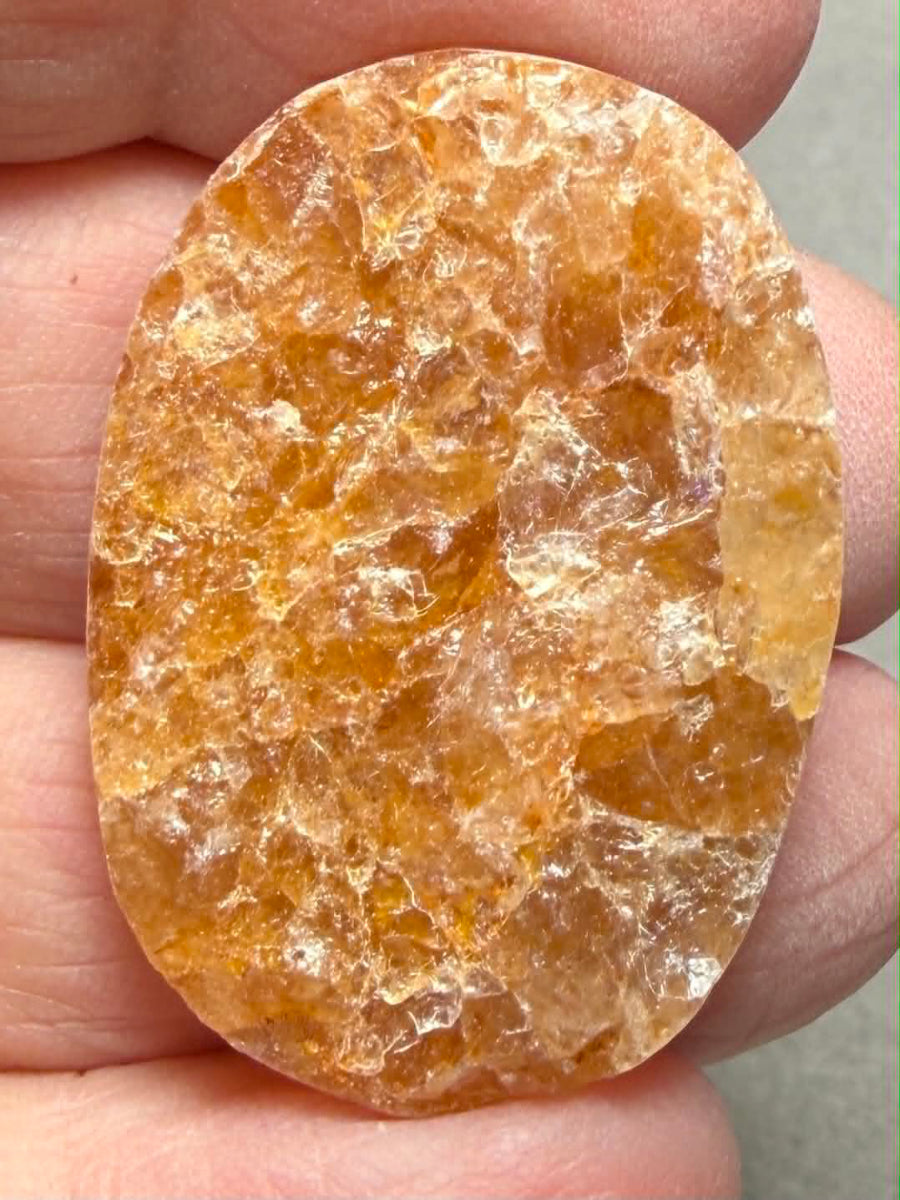 Oval 35x25mm Himalayan Druzy Citrine Cabochon 42