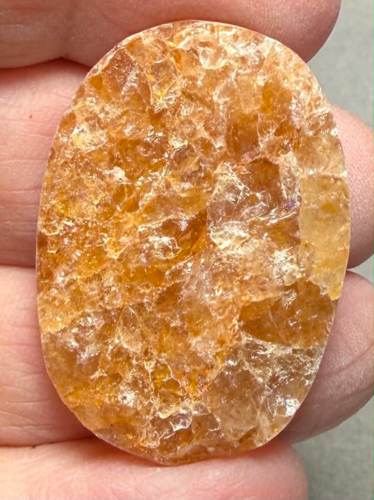 Oval 35x25mm Himalayan Druzy Citrine Cabochon 42