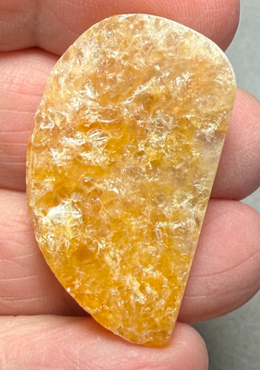 Freeform 36x21mm Himalayan Druzy Citrine Cabochon 49