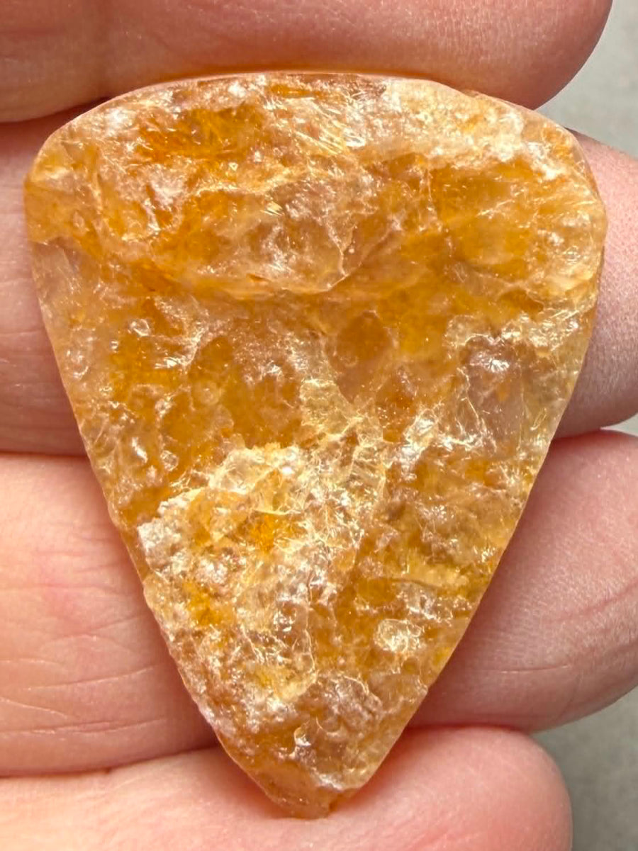 Teardrop 35x25mm Himalayan Druzy Citrine Cabochon 52