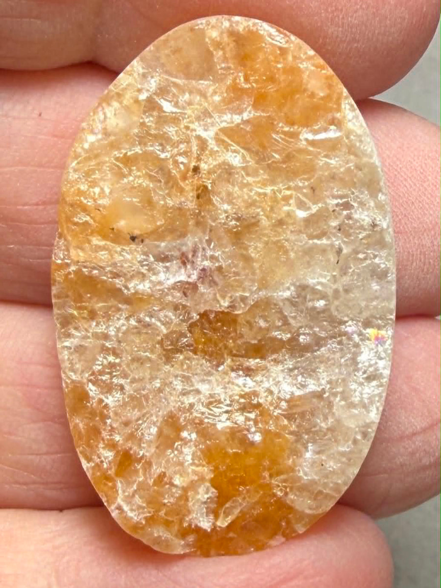 Oval 34x22mm Himalayan Druzy Citrine Cabochon 59