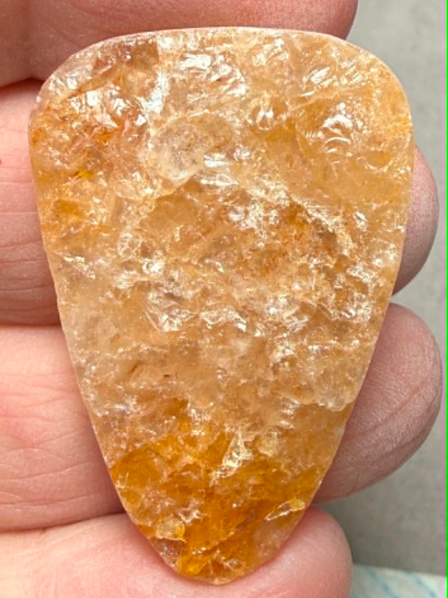Freeform 37x25mm Himalayan Druzy Citrine Cabochon 61