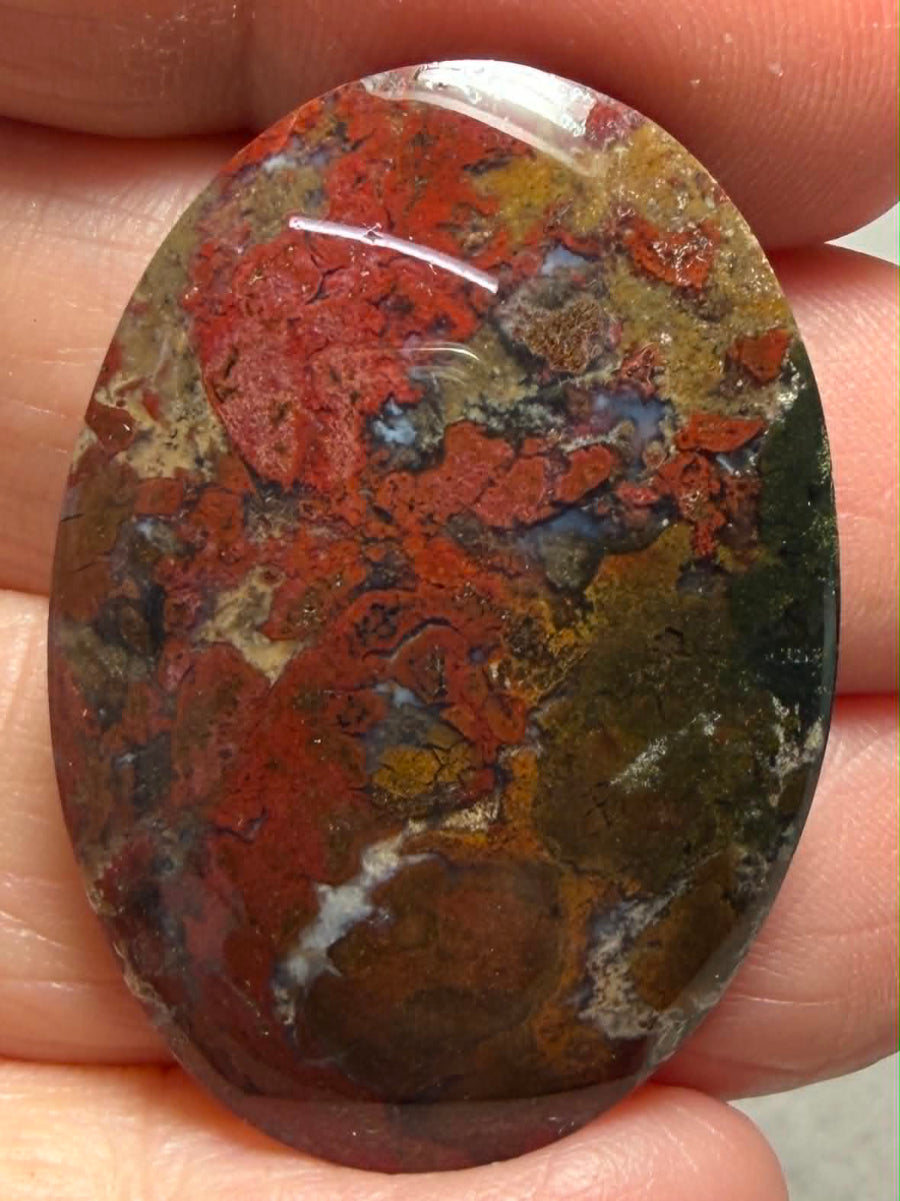 Oval 36x25mm Indonesian Jasper Cabochon 32