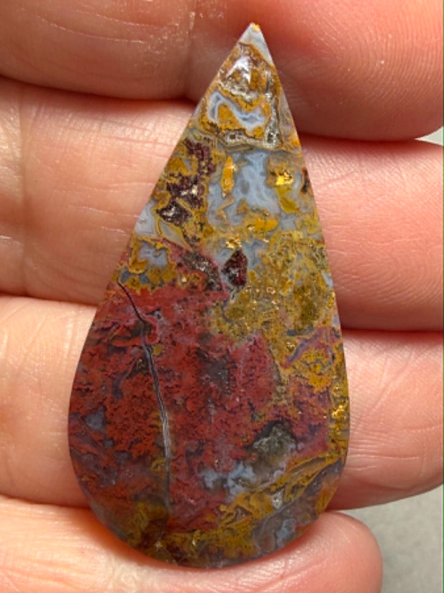 Teardrop 42x22mm Indonesian Jasper Cabochon 39