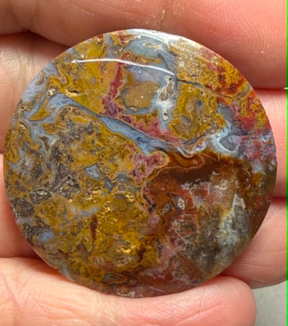 Round 36x36mm Indonesian Jasper Cabochon 40