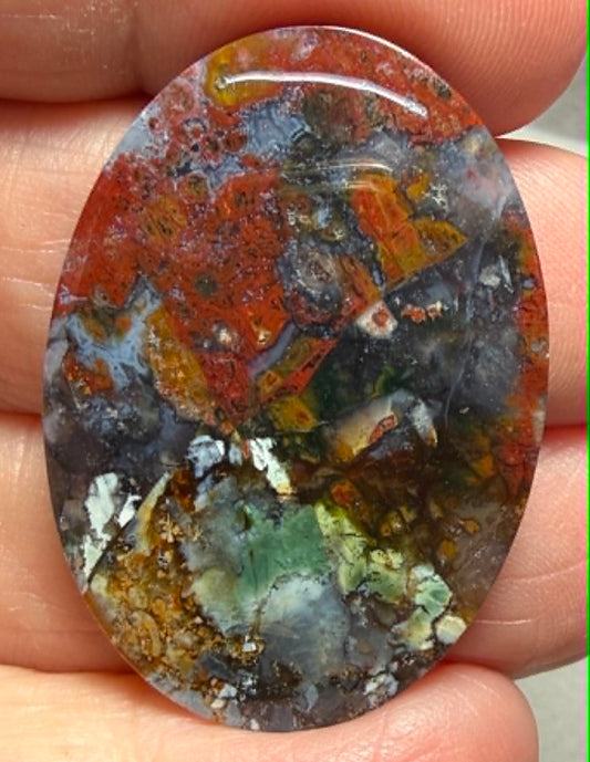 Oval 36x25mm Indonesian Jasper Cabochon 46