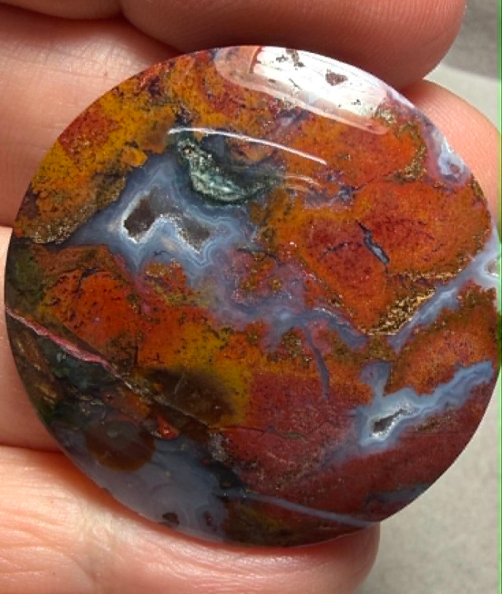Round 35x35mm Indonesian Jasper Cabochon 48