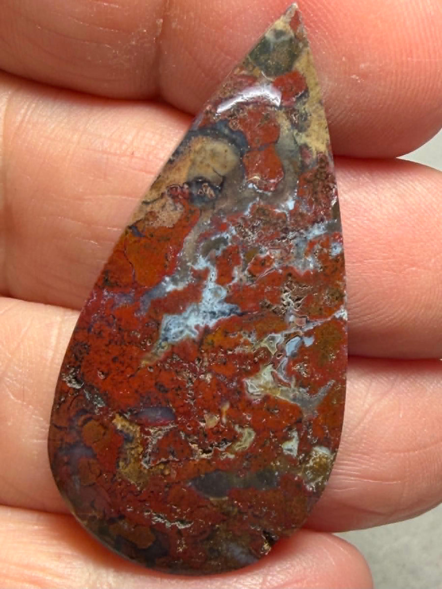 Teardrop 44x22mm Indonesian Jasper Cabochon 51