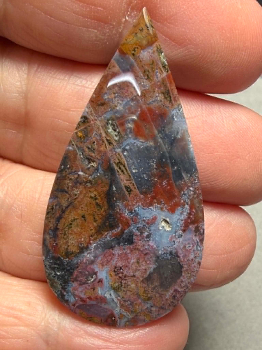 Teardrop 45x23mm Indonesian Jasper Cabochon 58