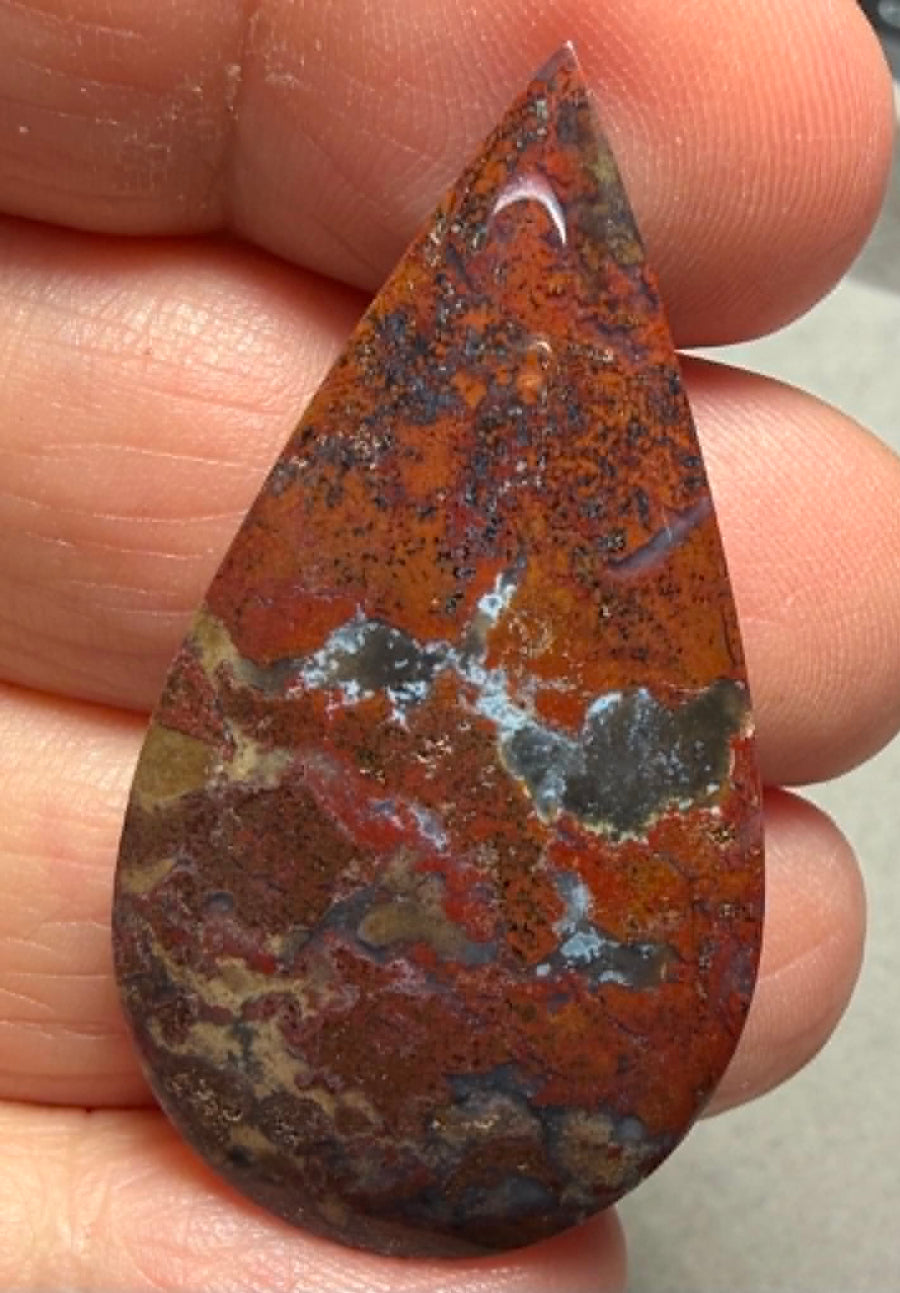 Teardrop 44x23mm Indonesian Jasper Cabochon 59