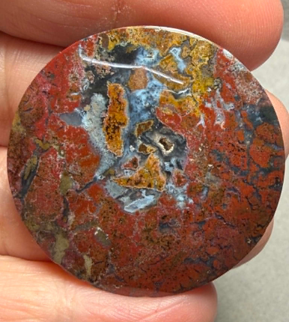 Round 37x37mm Indonesian Jasper Cabochon 60