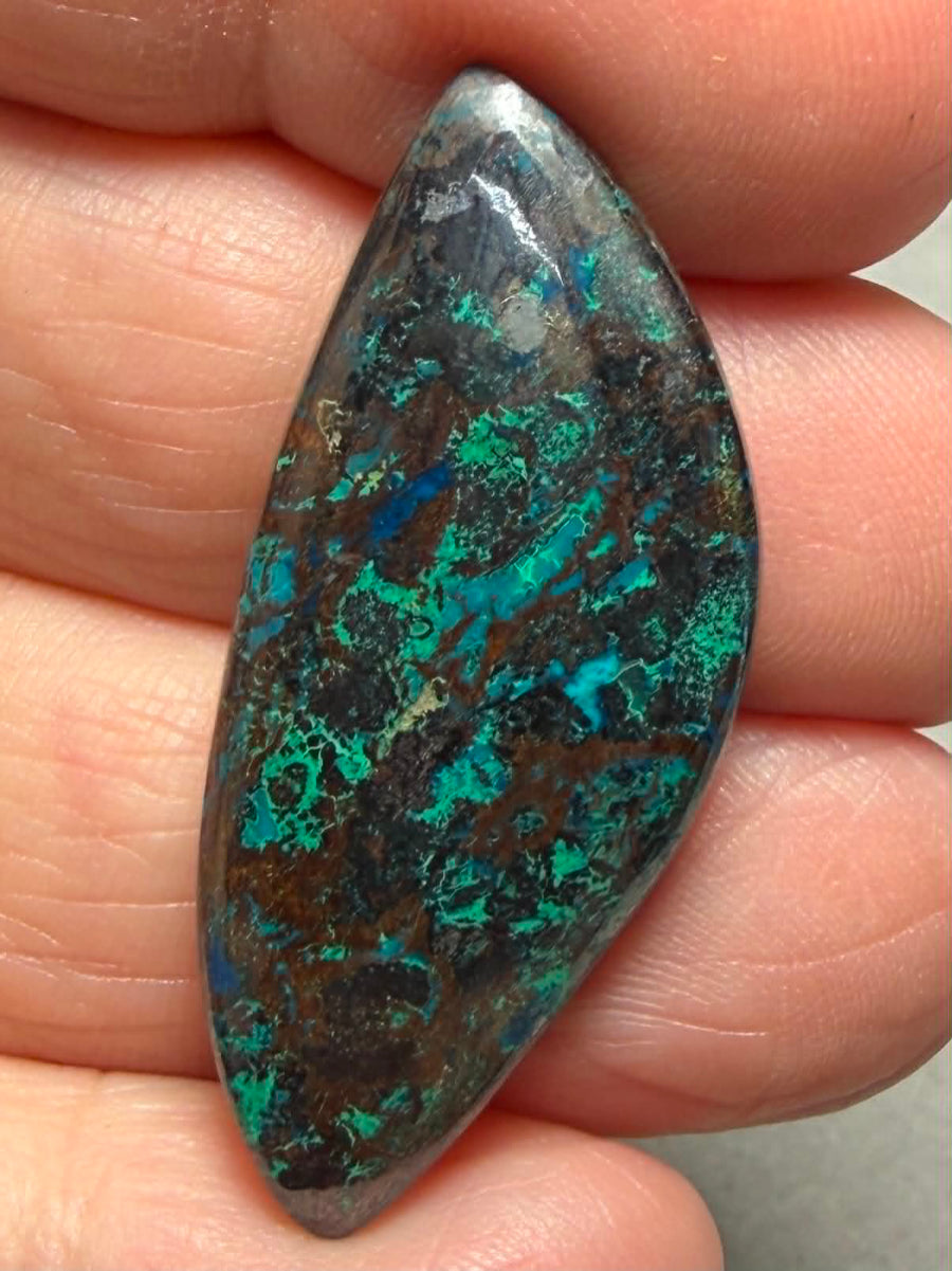 Freeform 38x17mm Shattuckite Cabochon 102