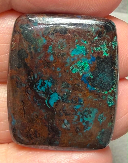 Rectangle 28x23mm Shattuckite Cabochon 103