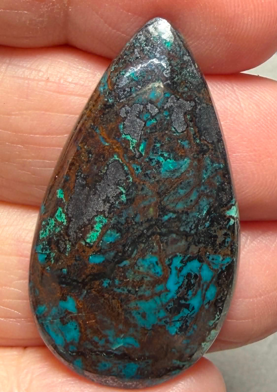 Teardrop 38x21mm Shattuckite Cabochon 104