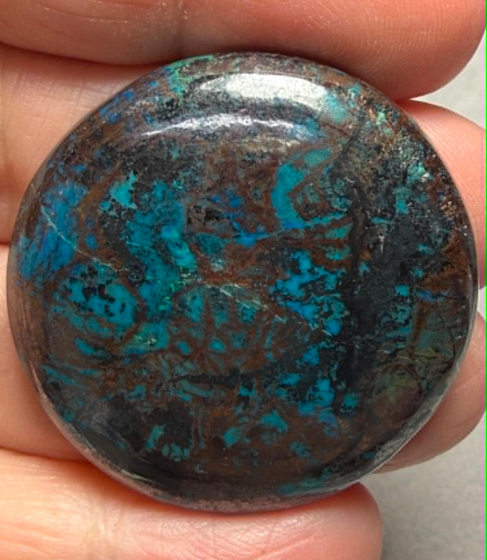 Round 36x36mm Shattuckite Cabochon 108