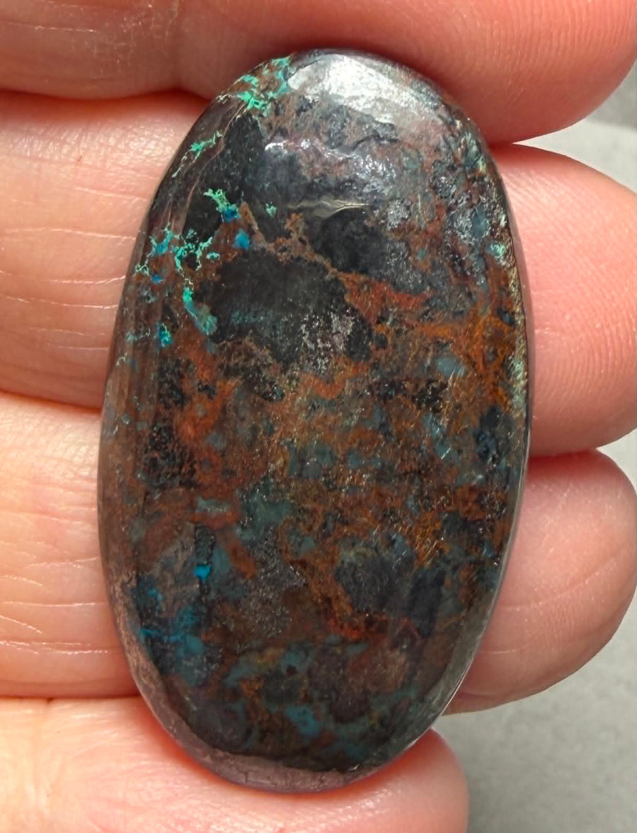 Oval 37x21mm Shattuckite Cabochon 109