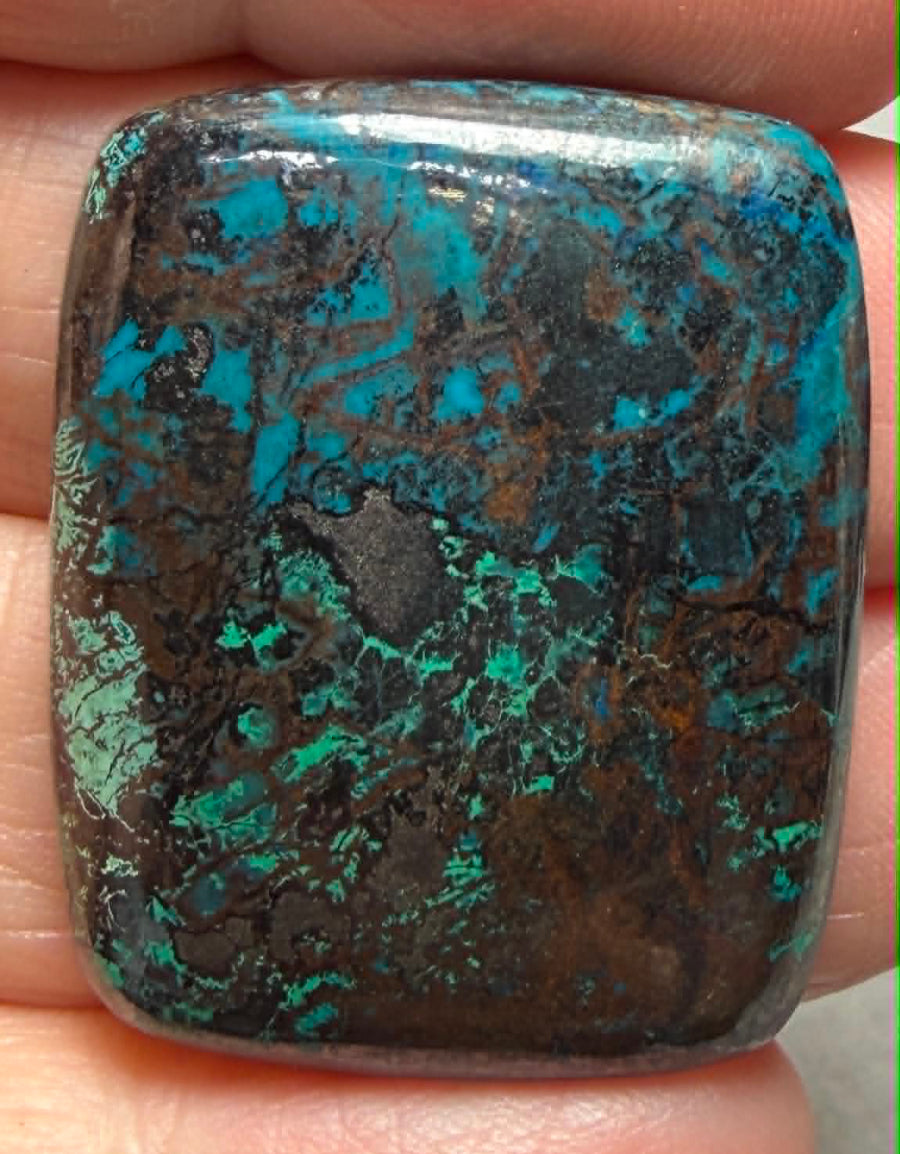 Rectangle 32x26mm Shattuckite Cabochon 120