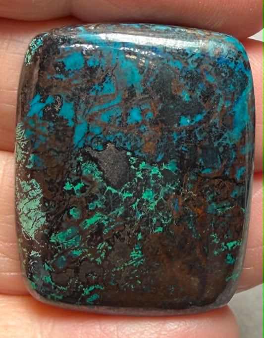 Rectangle 32x26mm Shattuckite Cabochon 120