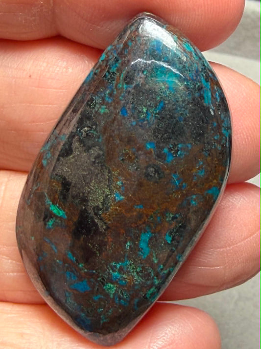 Freeform 42x23mm Shattuckite Cabochon 121