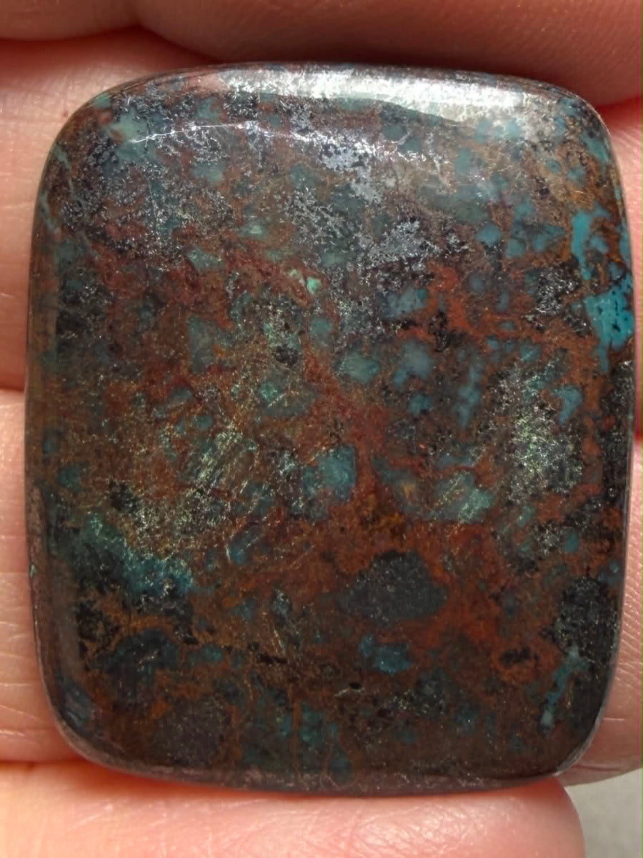 Rectangle 28x23mm Shattuckite Cabochon 122