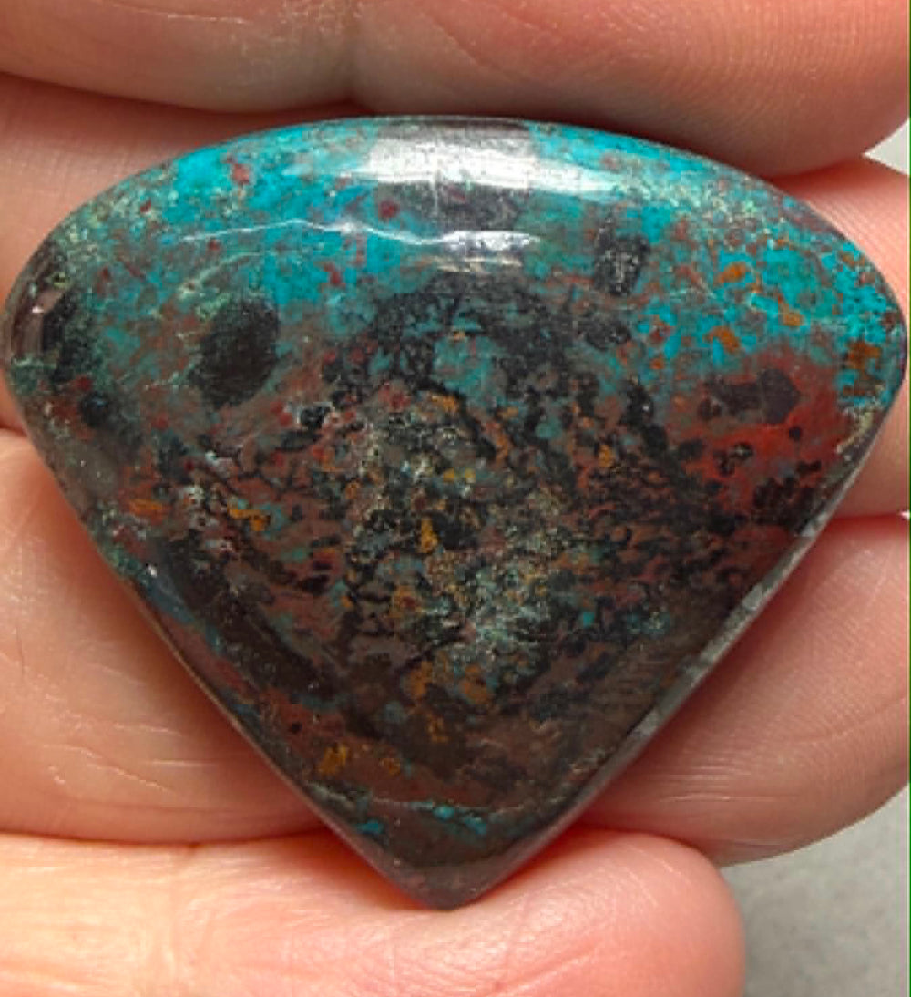 Teardrop 30x34mm Shattuckite Cabochon 125