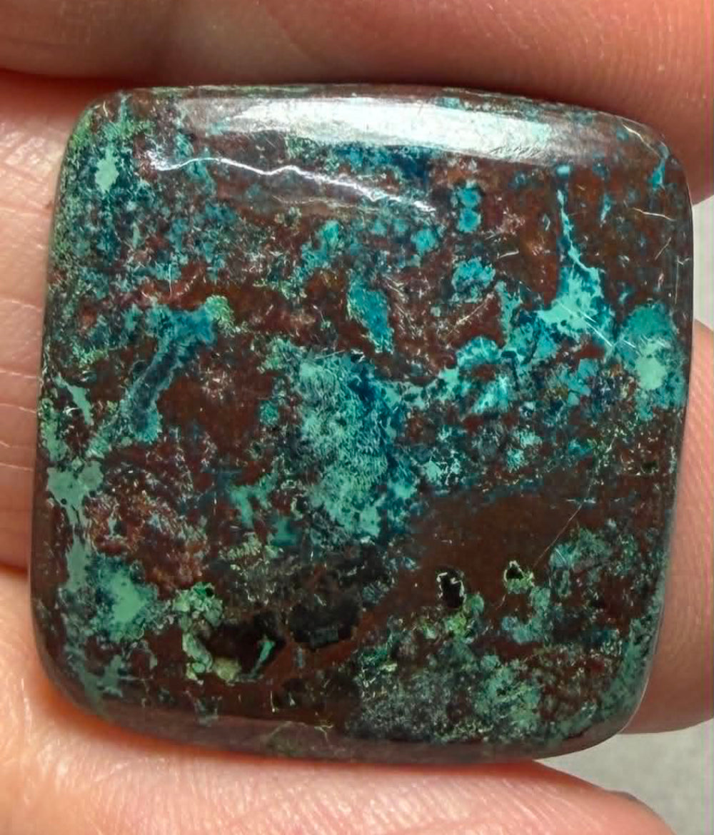 Square 23x23mm Shattuckite Cabochon 126