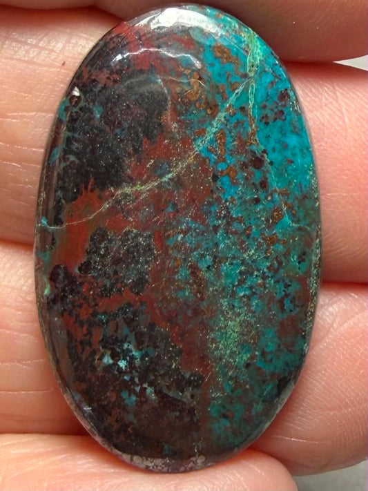 Oval 32x20mm Shattuckite Cabochon 129