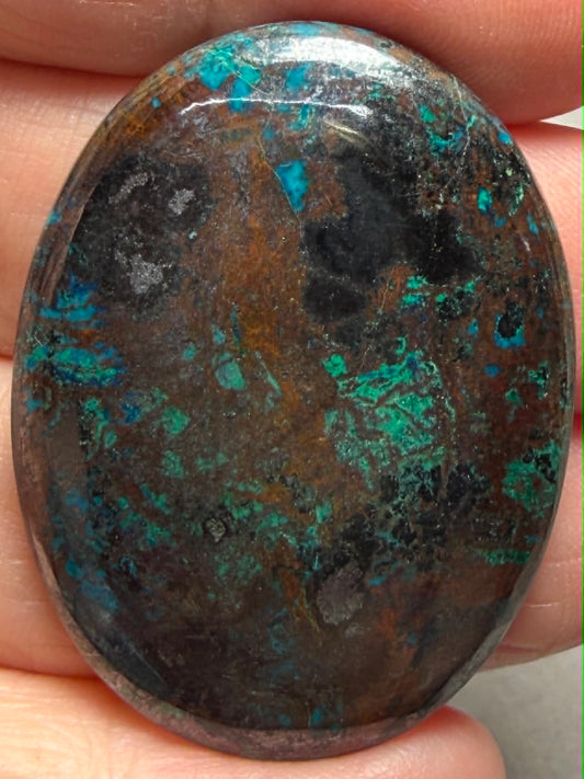 Oval 39x29mm Shattuckite Cabochon 133