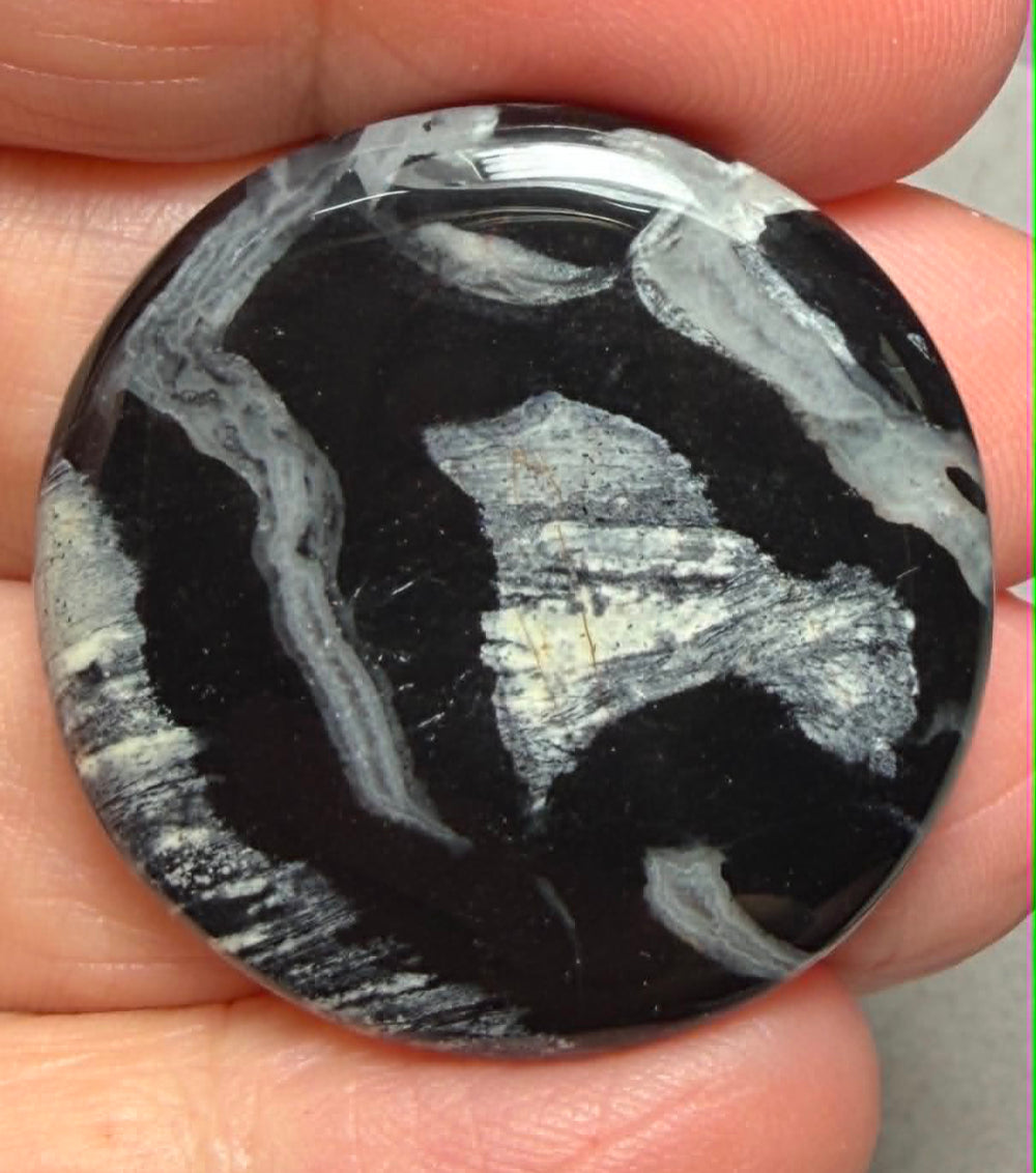Round 32x32mm Snake Jasper Cabochon 23