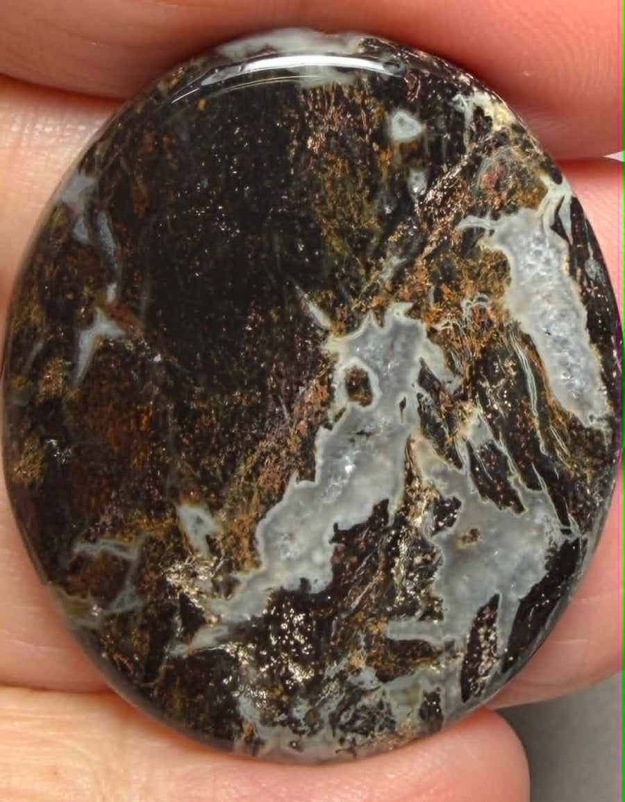 Oval 39x32mm Snake Jasper Cabochon 24